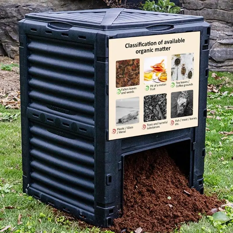 Spacious 300L Humus Container Highlighting Strengthened Ventilation for Quick Composting and Decreased Smell Grounds 87HA
