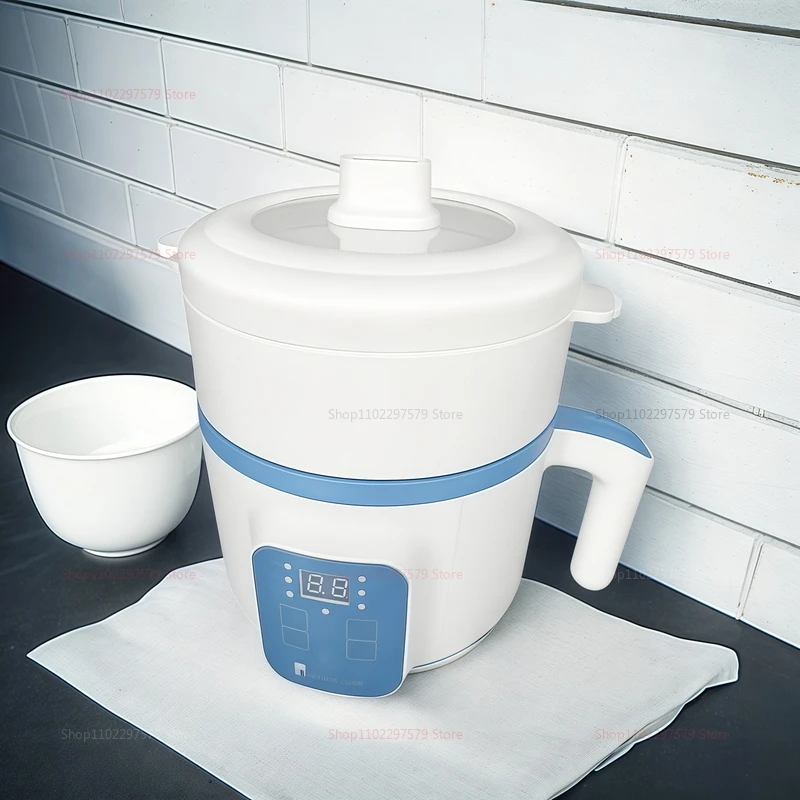 وعاء تسخين كهربائي يتسع لـ 1-2 أشخاص متعدد الوظائف غير لاصق لطهي الأرز وعاء الحساء والبيض وأجهزة المطبخ المدمجة