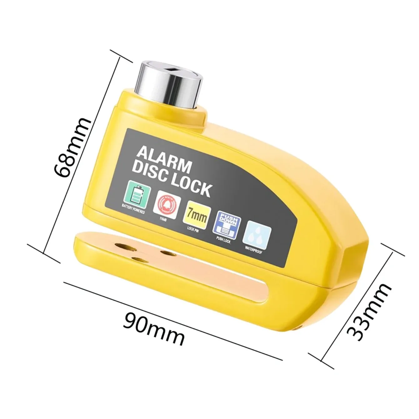 Motocicleta Alarme Disco Freio Bloqueio Segurança Moto Wheel Disk Cadeado 110dB Impermeável Alto Anti Roubo Alarma Motocicleta