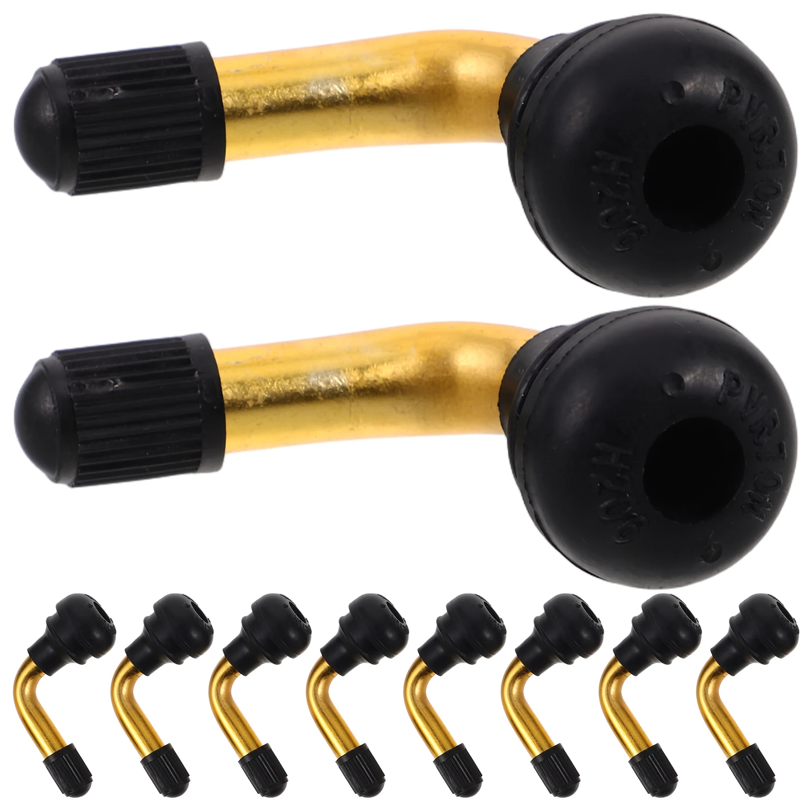 

10Pcs Car Valves Stem Extender Strong Tubeless Valve Adapter for Smooth Inflation of Motorcycle Trailer Rv and Truck Tires