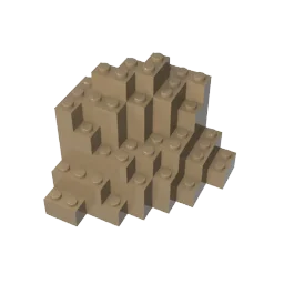 

Строительный блок 23996, детали MOC/сделай сам, аксессуары, 8x8x6, игрушка в сборе из горного кирпича