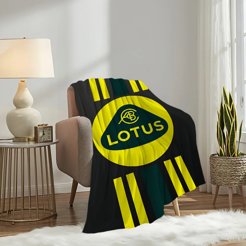 شعار رائع L-Lotus سيارات بطانية بطانية للأريكة أريكة السفر المنزل التنزه نزهة السرير الفراش الفانيلا بطانية هدية عيد ميلاد