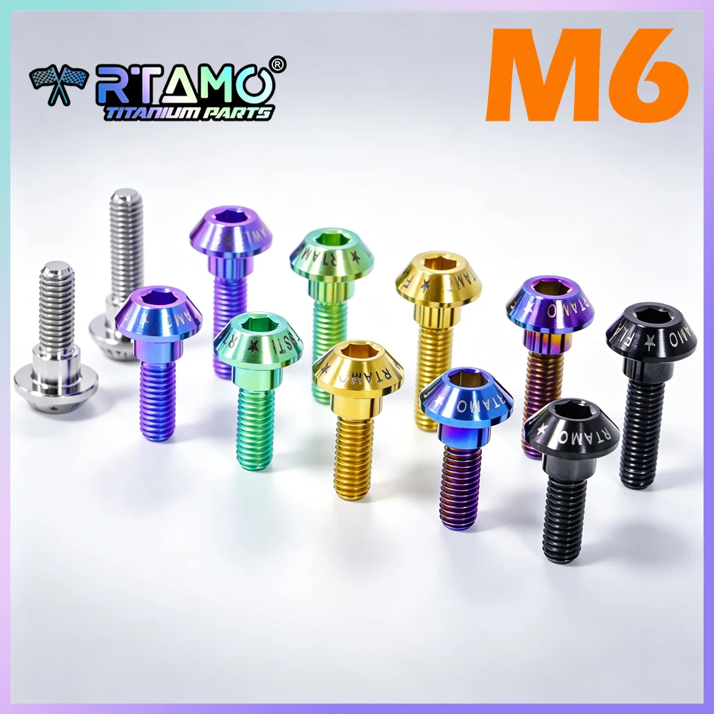 RTAMO Titanium Bolt M6X20/25L Hexagon Socket Head Step Screw for Suzuki GSXR R1 Front Disc Brake Bolt 1PC