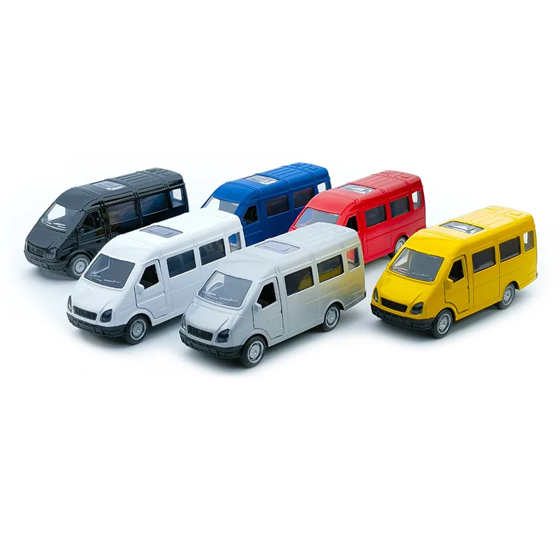 1:34 Bus Van Model Alloy Pull Back Children's Toy Door Opening Model Car Toy Car