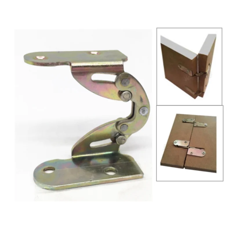 1pcs 180 Degree Flap Hinge Iron Hidden Folding Hinge For Dining Table Desk Bed Bracket Mechanism Combination Furniture Fittings