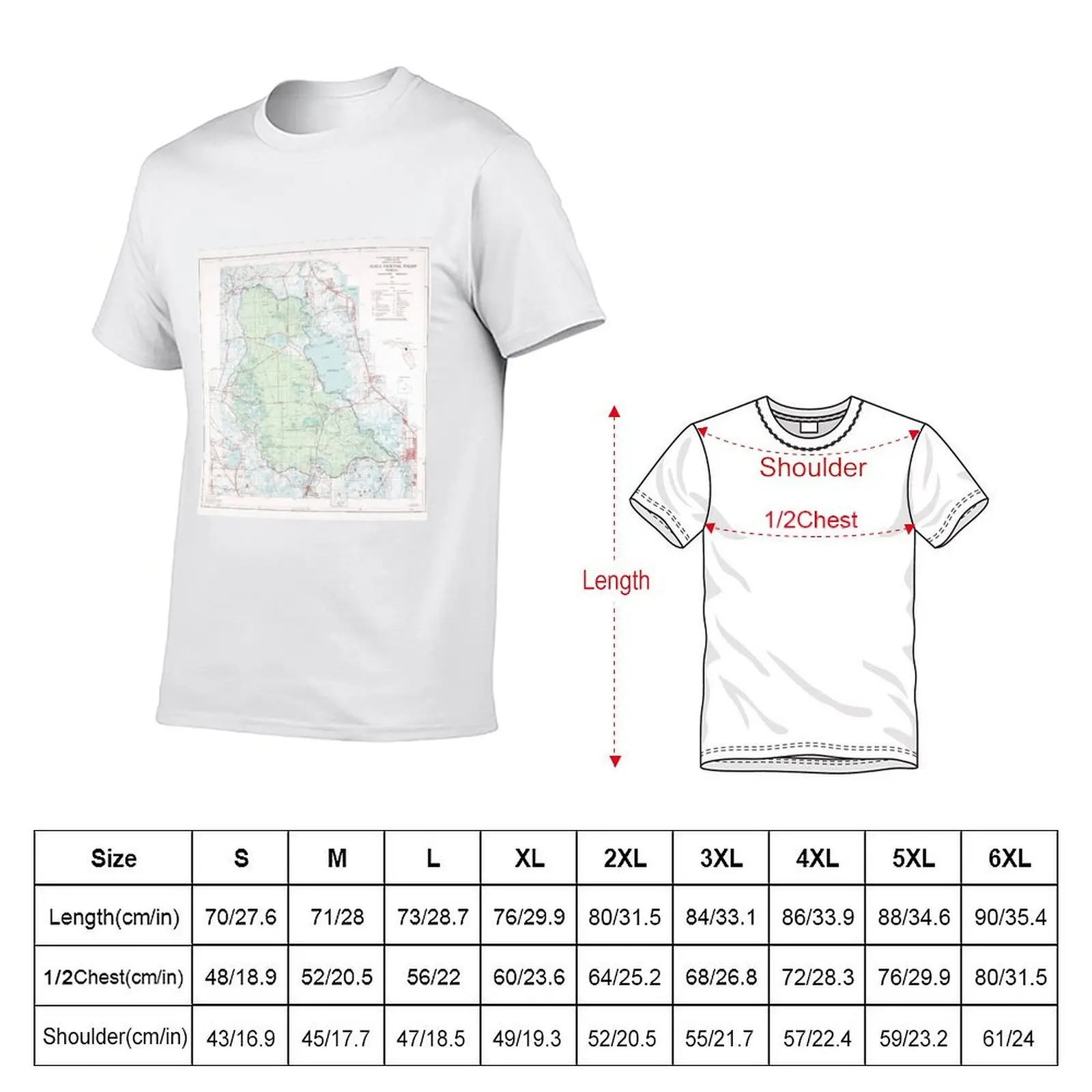 Ocala National Forest Map (1971) Florida Woodland Reserve Atlas T-Shirt Basic Solid Color Short Sleeve Cotton Top