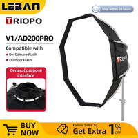 Triopo KX65 65cm KX90 90cm Speedlite Octagon Umbrella Softbox with grid Outdoor Flash Soft Box for Godox V1 Speedlite Softbox