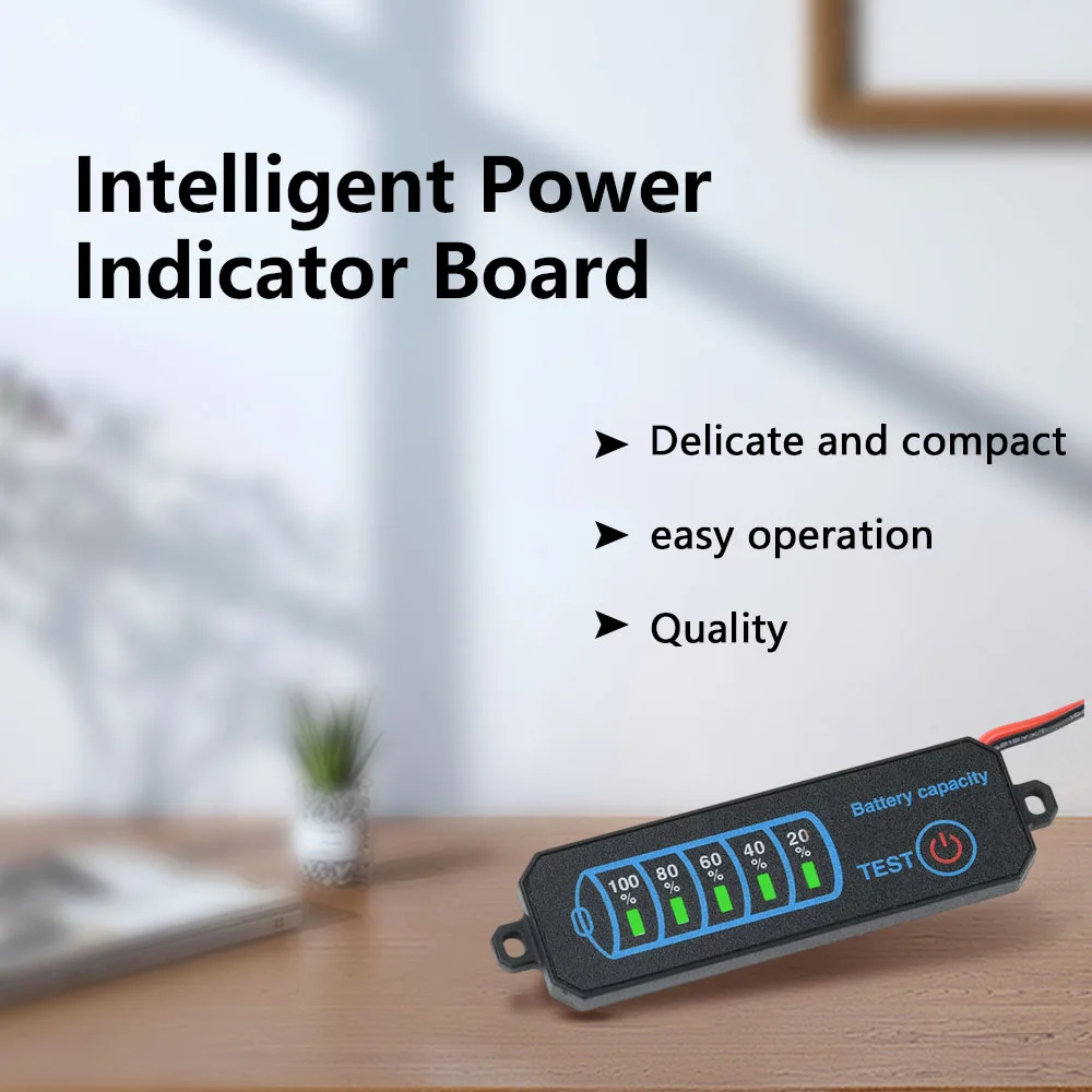 DC 5-30V LED Battery Power Indicator Lithium/Iron/Lithium/Acid Battery Capacity Voltage Tester Power Percentage Module Board