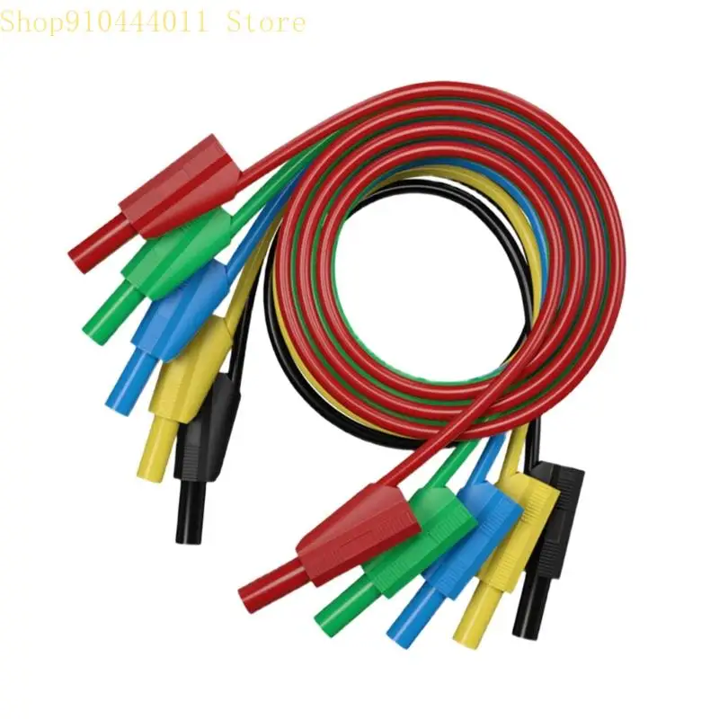 28gf forti tappi banana da 4 mm Cavi prova 5 pc Creno sicurezza del filo silicone flessibile Installazione semplice per