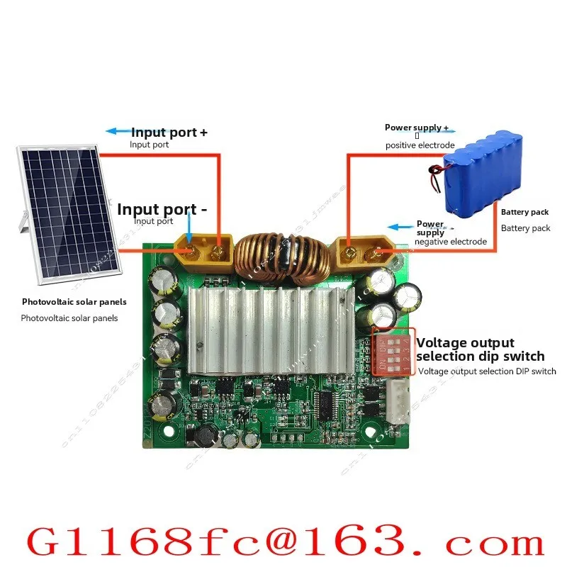 MPPT Solar Charging System Controller Module Maximum Power Point Tracking Wide Voltage Cross-Border RV Power Supply, Parts