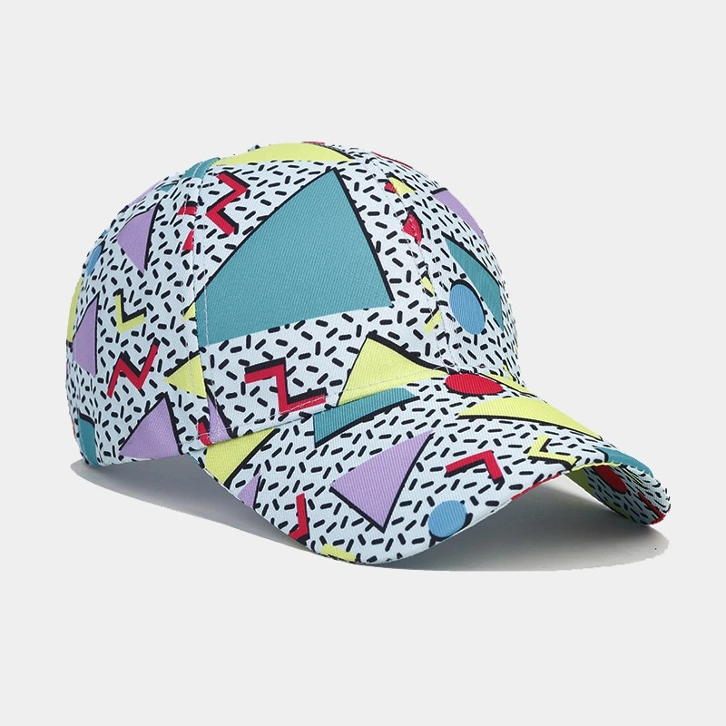 Sombrero de béisbol con estampado geométrico para hombre y mujer, gorra puntiaguda, ajustable, informal, sombrilla, Tenis