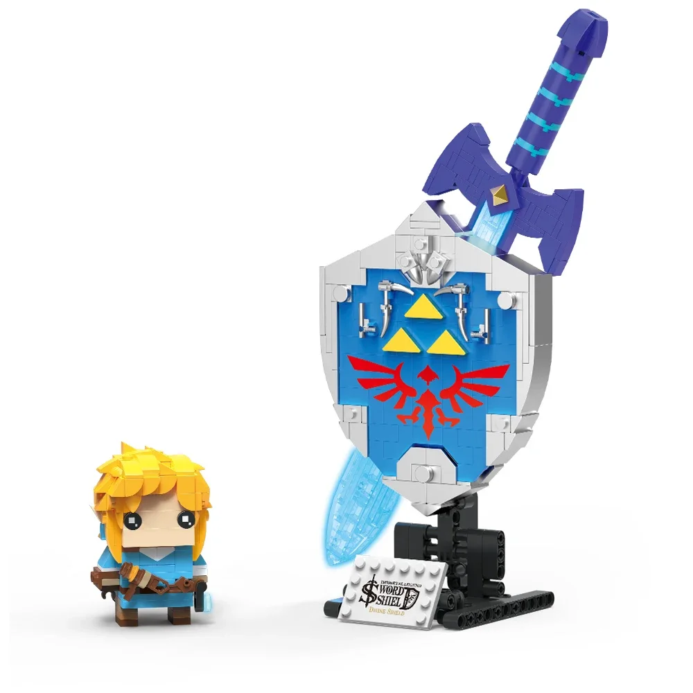 The Master Sword Glowing Building Sets, Sword with Cute Game Action Figures Toys for Adults, Boys, Kids Aged 6-12, 614 Pieces