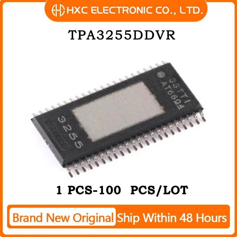 TPA3255 Chip IC TPA3255DDVR, AMP CLSS D STER, 315W, 44HTSSOP, 100% original, 1pcs, 5pcs, 10pcs, 50pcs