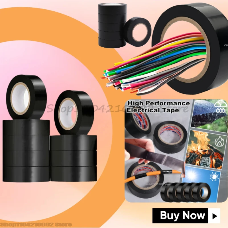 Schwarzes Elektroisolierband Hochtemperaturbeständiges Elektroisolierband Langlebiges Weiches Isolierendes Klebeband