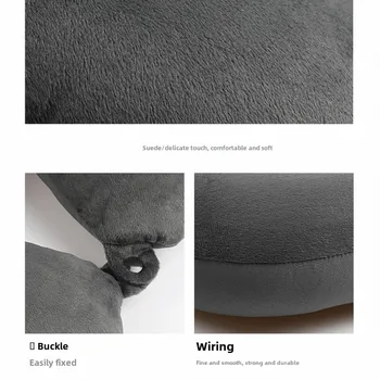 1PC Car Neck Pillow Soft Travel Pillow with Foam Particles for Comfort on Airplanes Cars and Home Office Use Stuffed Toy - Image 4