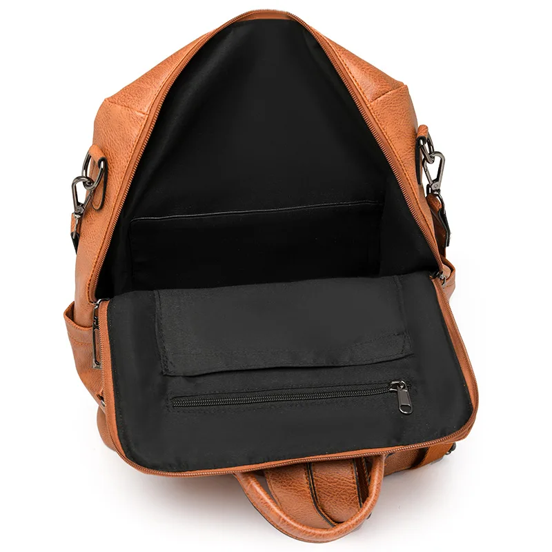 Modna torebka damska i torebka Duży plecak damski PU Skórzany plecak podróżny Designerskie damskie torby na ramię Plecak szkolny