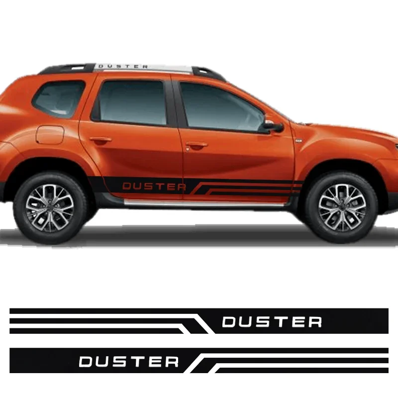 2PCS Car Door Side Sticker Vinyl Film Decals For Dacia Dokker Duster Lodgy Logan Spring Auto accessories car decal