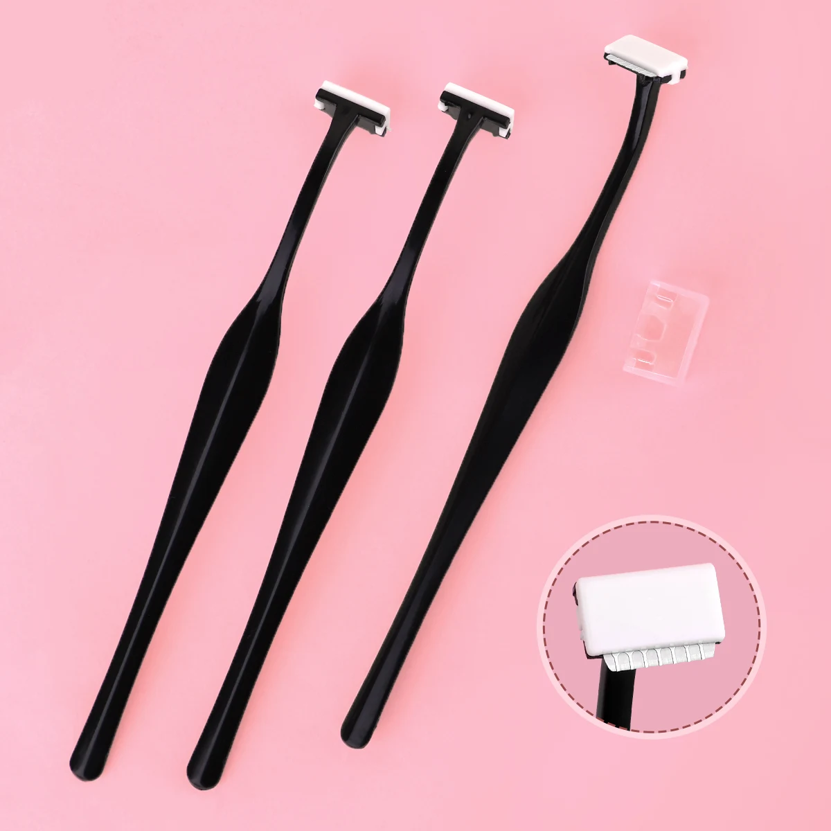 3 Eyebrow Shaver Sets, T-Shaped Stainless Steel Safety Eyebrow Shaver, Cosmetic Tools, Eyebrow Care and Shaving.