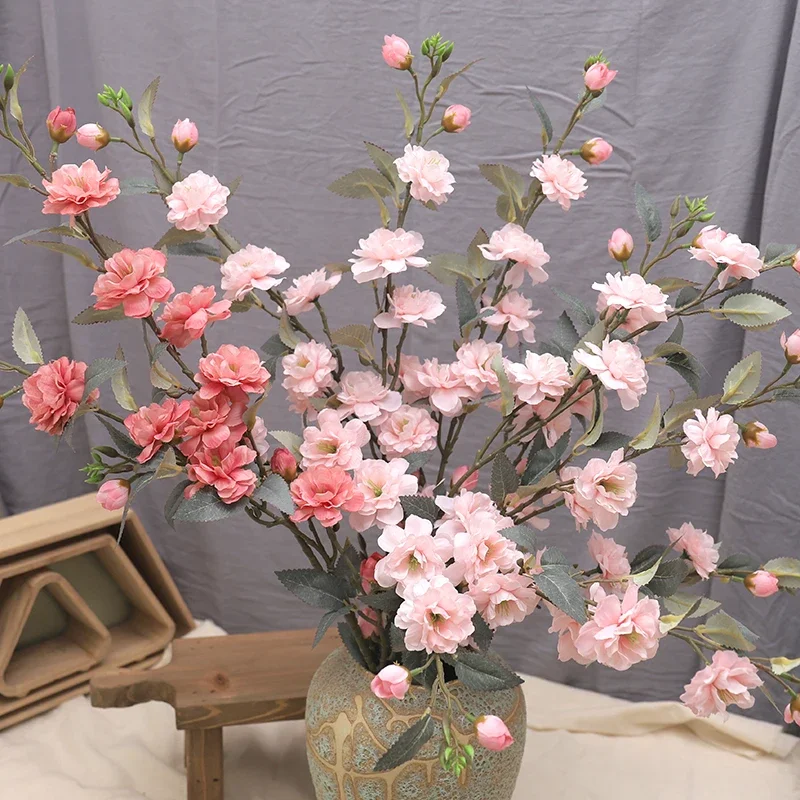 90 سنتيمتر عالية الجودة الزهور الاصطناعية ، الزهور فو ، الزهور وهمية فرع طويل الحرير كاميليا الأسرة زهرية ترتيب لحفل الزفاف أ