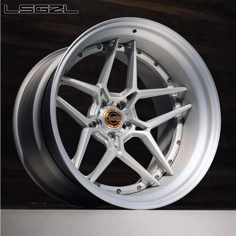 lsgzl forged 2-piece custom deep dish 5x114.3 5x130 for . C8 Ferrari concave alloy wheel rim 16-26 inch luxury car wheel