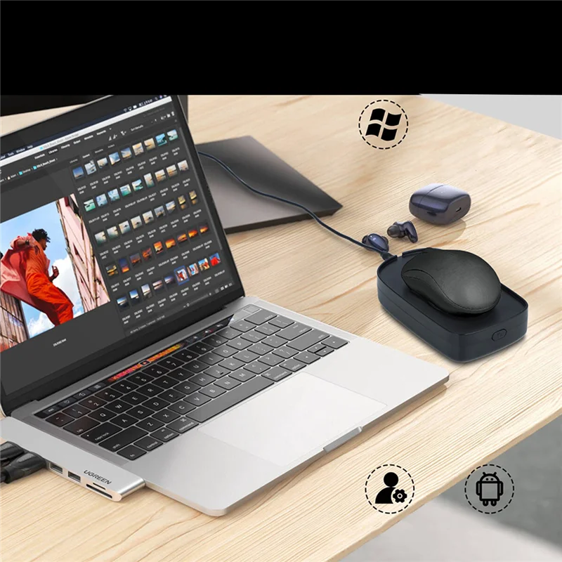 Exquisite-Mouse Jiggler เมาส์แบบปรับได้ Jiggler พร้อมสวิตช์เปิด/ปิดเพื่อช่วยให้คอมพิวเตอร์ตื่นขึ้น