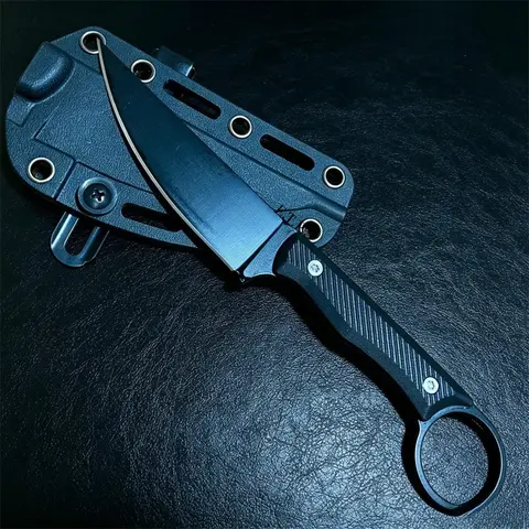 Fixed Blade Outdoor Straight Knife Nylon Wave Fiber Handle EDC Outdoor Hunting Survival Portable with Kydex Knives