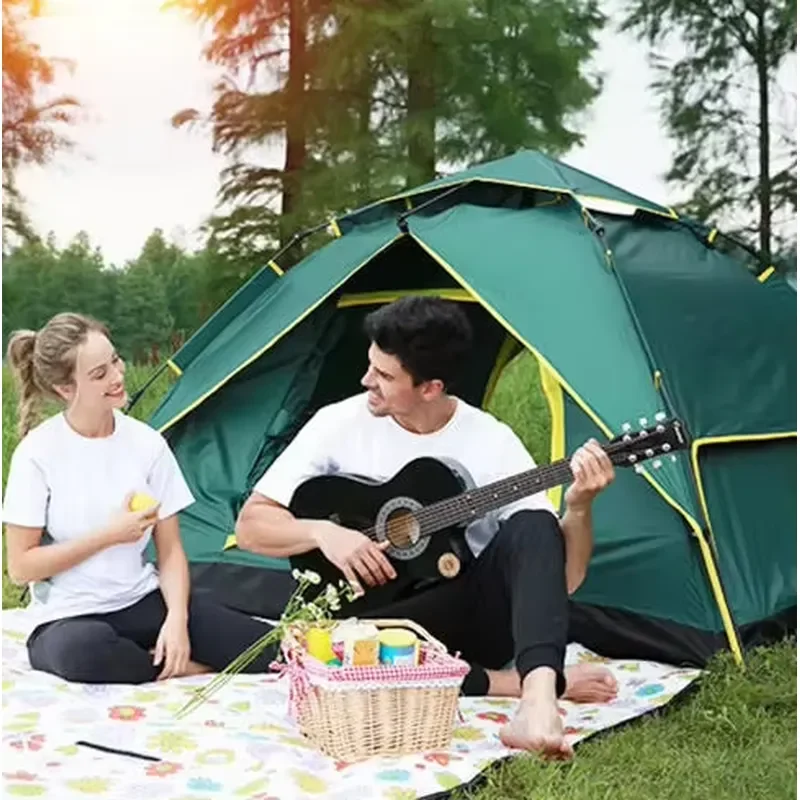 Automatic Pop Up Camping Tent Portable Waterproof Outdoor Shelter Quick Setup Folding Beach Tent for Hiking Fishing Travel
