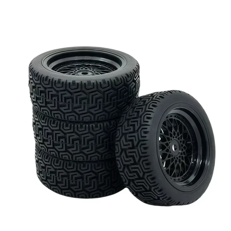 RC Model car 1/10 flat running road racing tire TT01 strong grip and wear-resistant 70MM nylon hub
