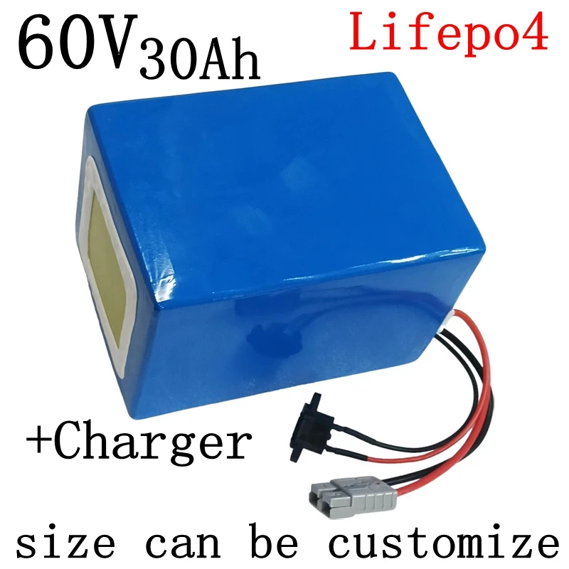 

lithium 60v 30Ah 25Ah lifepo4 battery with BMS Deep cycle power supply for 2500w 1500w 1000w 500W 750W motor Go Cart vehicle