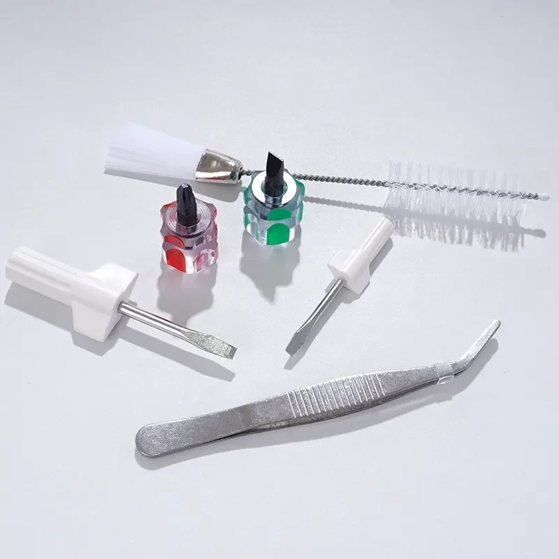 6 قطع/مجموعة أداة إصلاح تنظيف ماكينة الخياطة، مجموعة أدوات مكونة من فرشاة الشعر الملقط