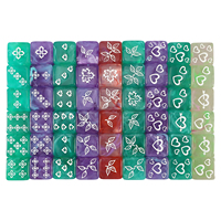 16mm Dice 10pcs D6 Funny Patterns Dice for Board Game Entertainment Party Gathering Games