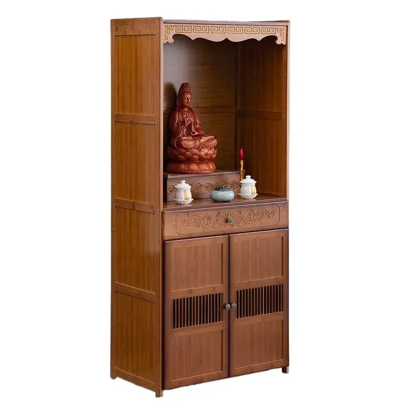 CX Household Shrine Guanyin Buddha Statue God of Wealth Offering Table Simple Buddha Cabinet Offering Cabinet