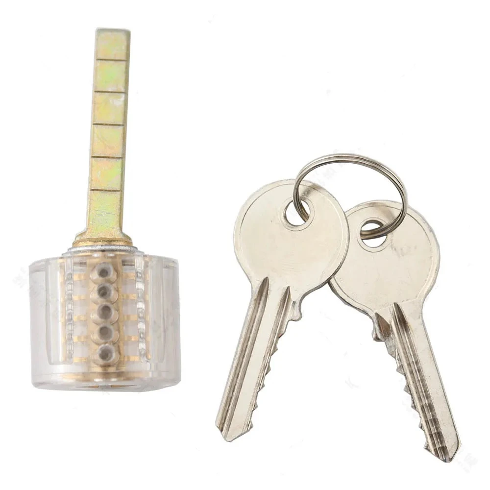 1pcs Locksmith Transparent Locks Pick Visible Cutaway Mini Practice View Padlock Hasps Training Skill For Furniture Hardware