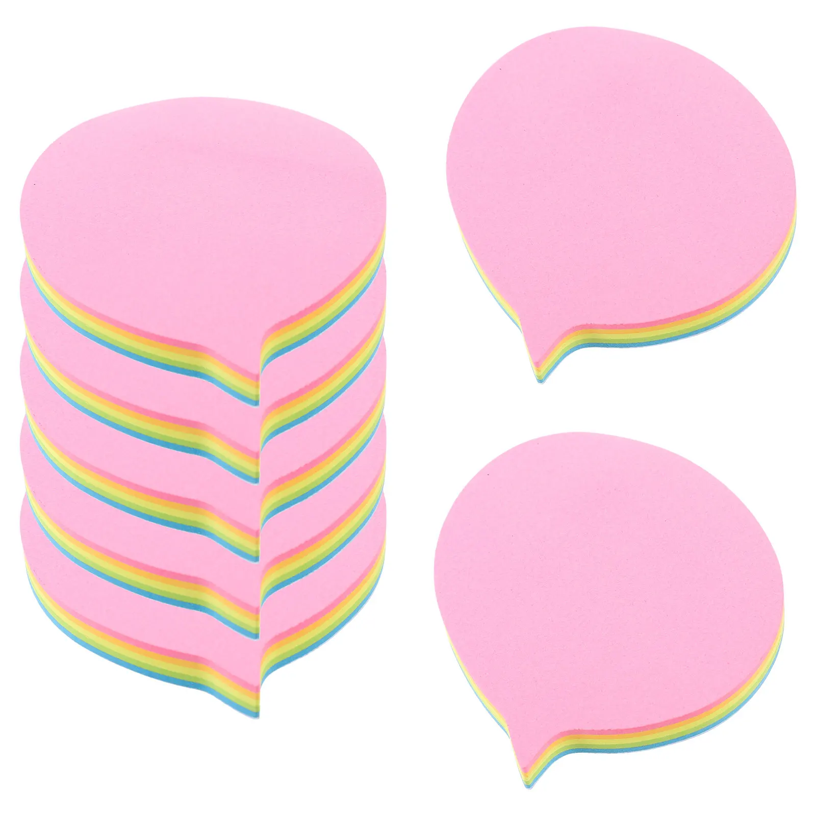 

10 Books Colorful Office Memo Pads Cute Notepads Self-stick Sticker Paper Tear-off