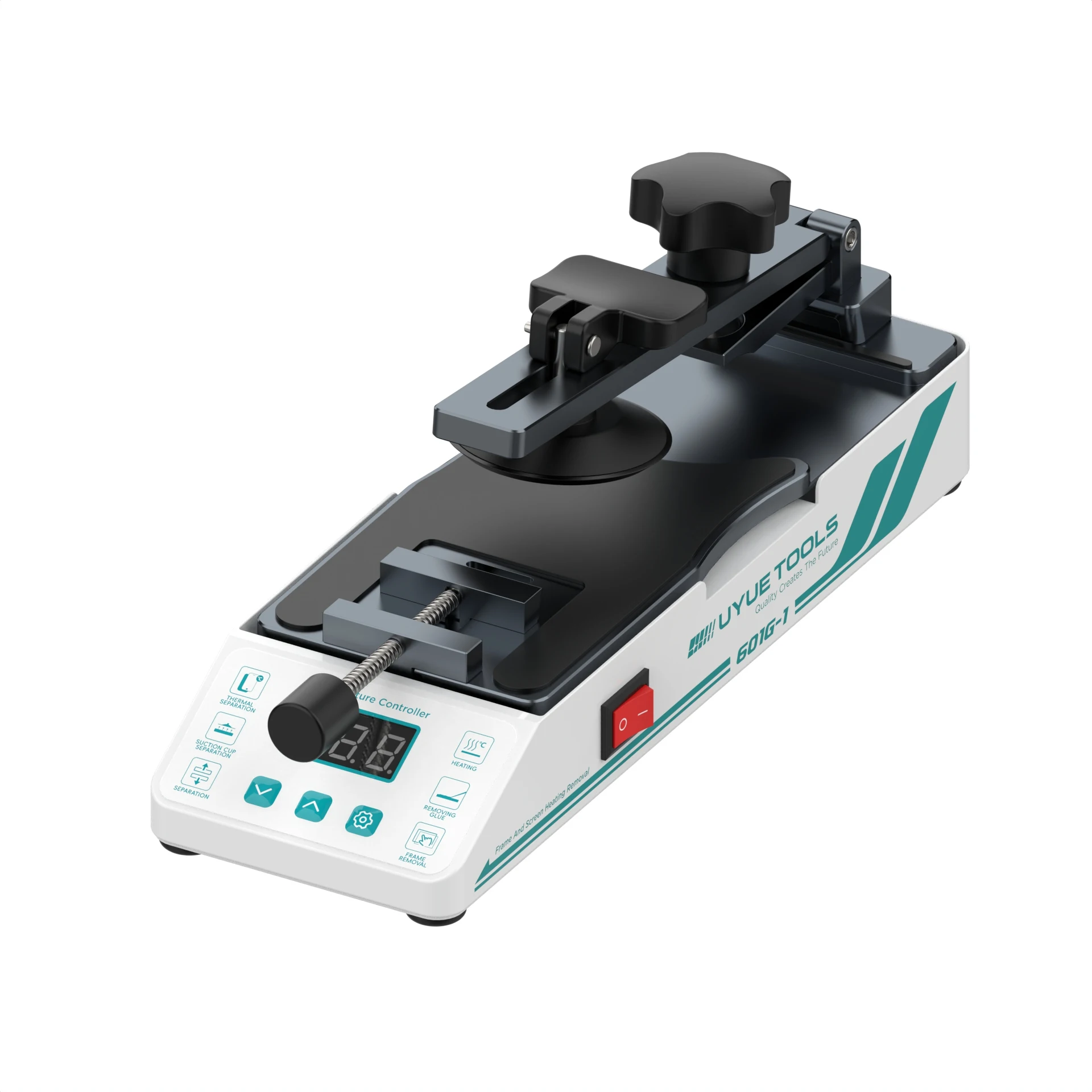 uyue-601g-1-frame-and-screen-heating-removal-fixture-screw-tension-design-camera-groove-design-repair-tools