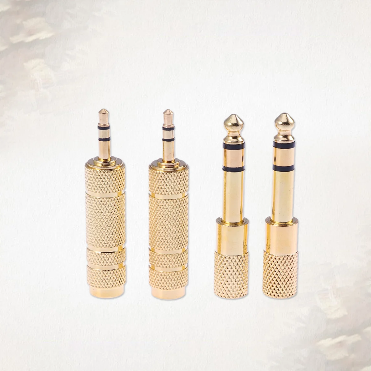 4 Pcs 65mm Male to 35mm Female Stereo Audio Adapter Gold Plated Headphone Jack Plug Converter for Headphone Audio Earphone