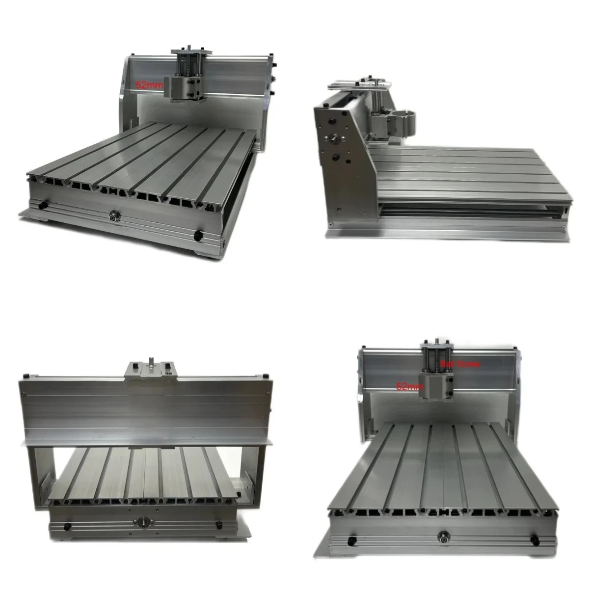 Aluminum CNC Frame Kit 3040 Ball Screw DIY Wood Router Engraving Milling Machine Rack 52mm Spindle Bracket Stroke 290x390x60mm