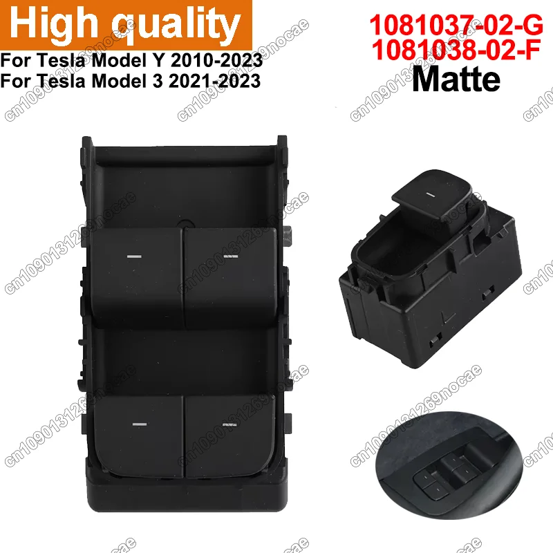 For Tesla Model Y/3 2021-2023 Electric Front Power Window Control Lifter Switch Button 1081037-02-G 1081038-02-F Replacement