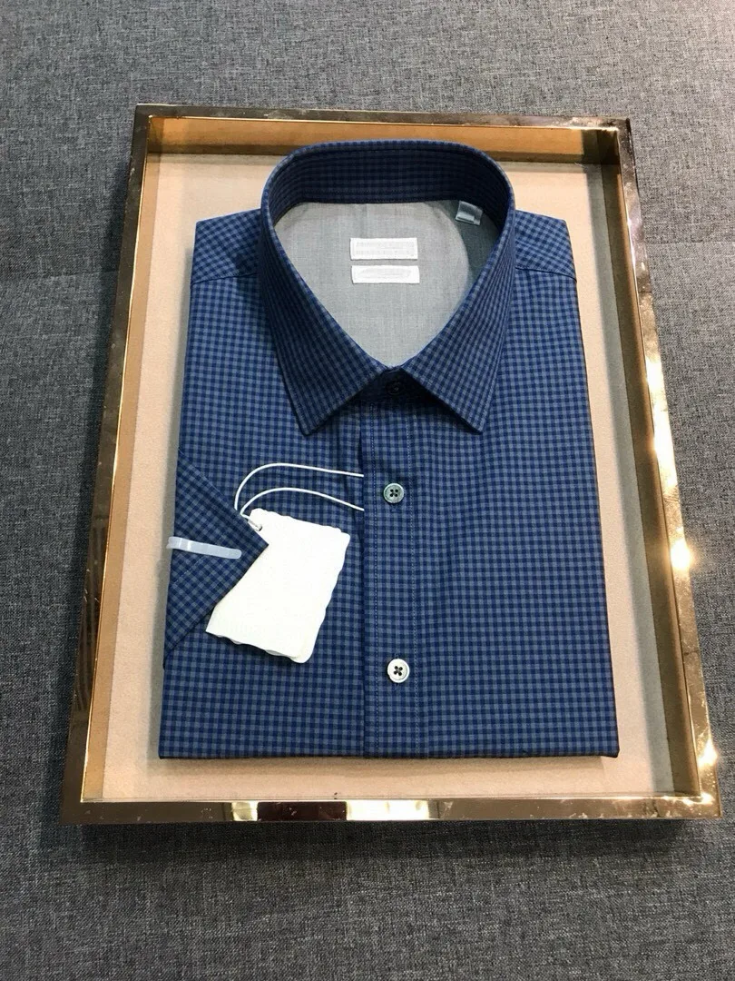 BC old money style summer business lapel short-sleeved shirt men's casual top shirt