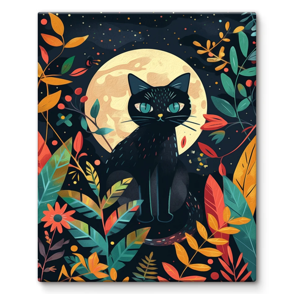 

SDOYUNO-Painting By Number Adults,Cat Simple Painting,Coloring By Numbers,Modern,With Frame,Diy Crafts,Handwork,Home Decoration