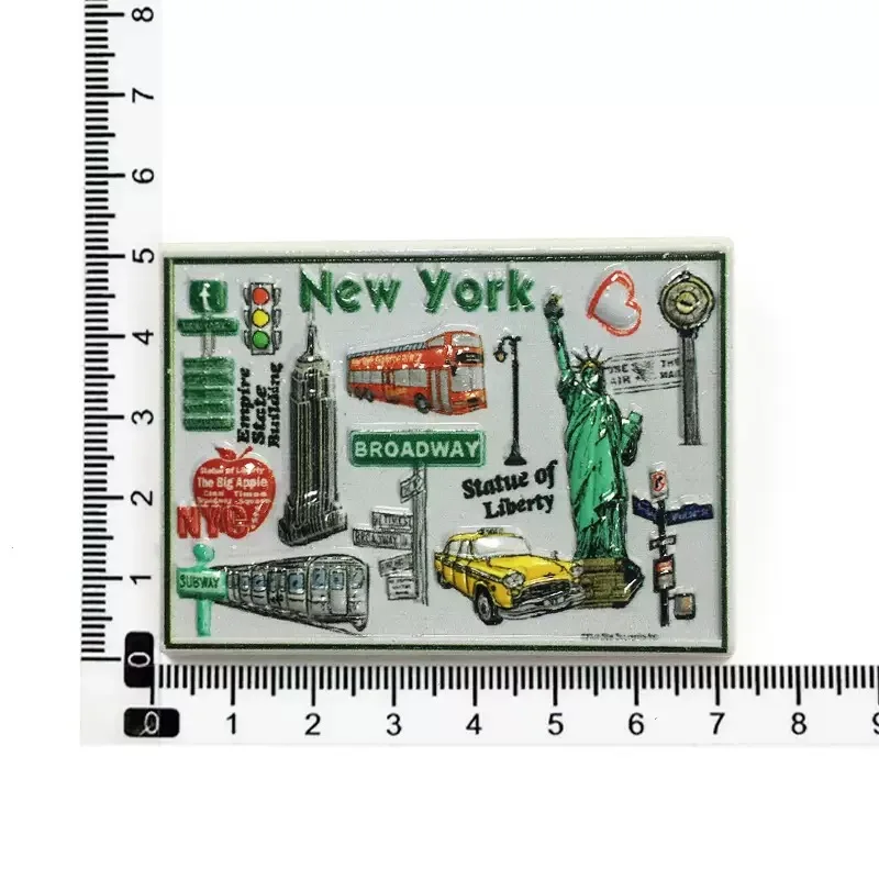 USA City Fridge Magnet New York Taxi Alaska Bear San Francisco Cable Car US Travel Souvenir Home Refrigerator Decor