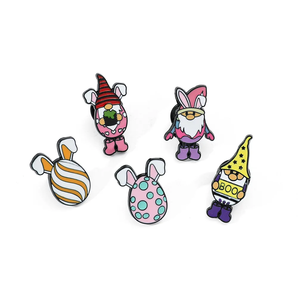 

Cute Badges Rudolf Christmas Eggs Enamel Pins Christmas Clothing Bag Lapel Pin Jewelry Cute Dwarf Brooch Gift for Friend
