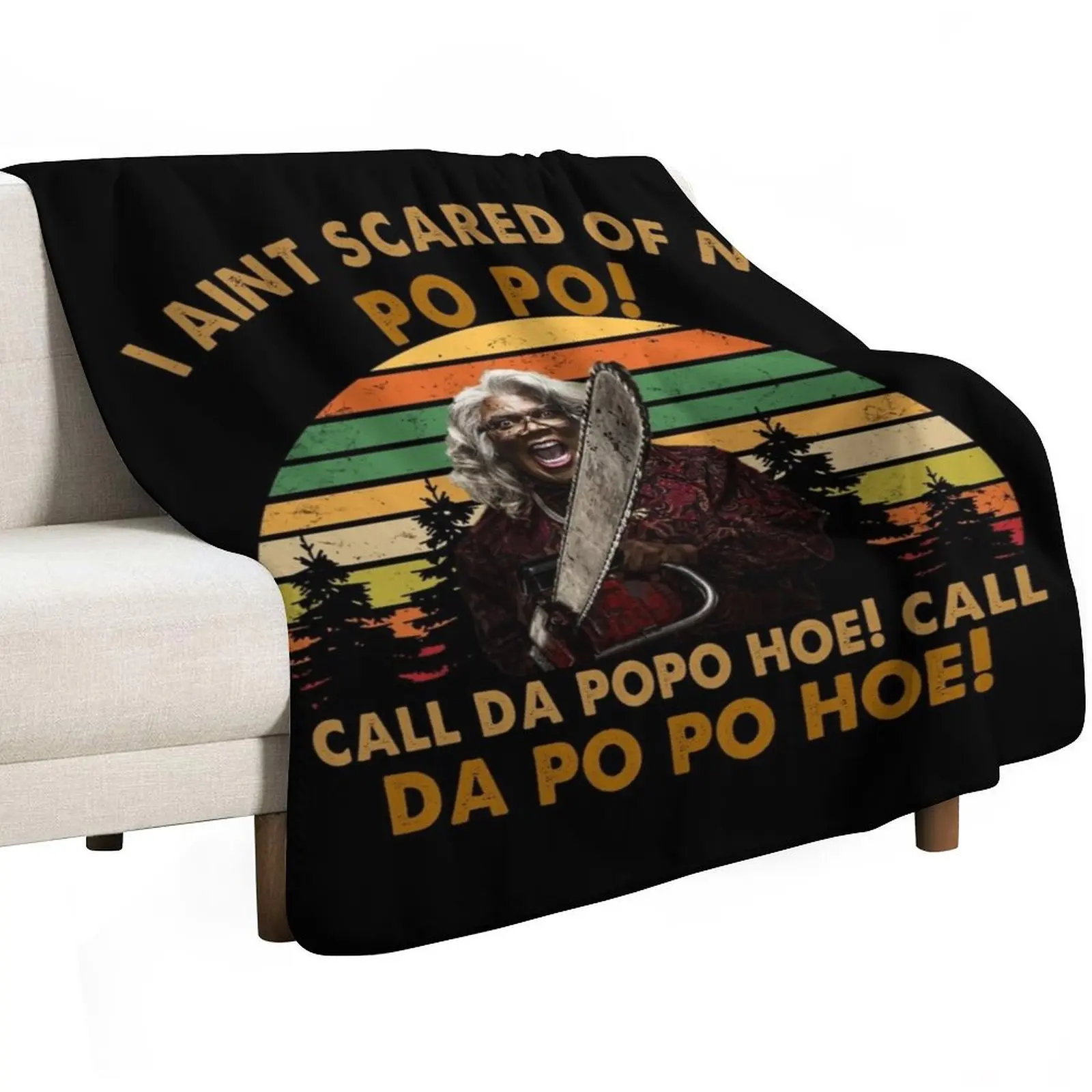 Madea Tyler Call Da Po Po Hoe Throw Blanket Men's Soft Warm Throw Blanket for Couch