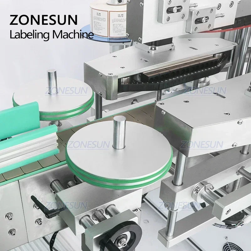 ZONESUN ZS-TB963 máquinas de codificación dispensadora de pegatinas de etiquetado de botellas redondas planas automáticas de alta velocidad para botellas redondas de etiquetas