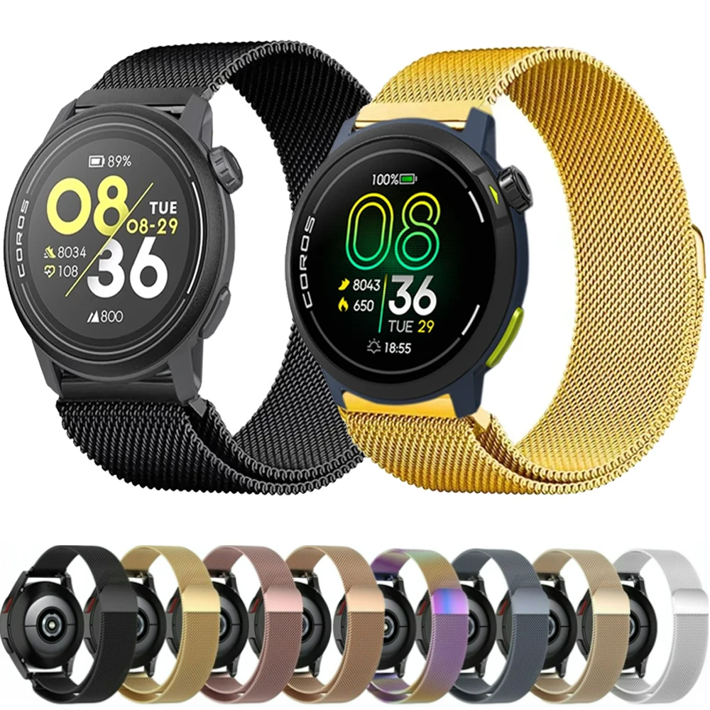 20 mm 22 mm Milanaise-Armband für COROS PACE Pro/3/2/APEX 4 42 mm/2 Pro Magnetarmband Correa für Suunto Vertical 2 1/Race 2 1 Band
