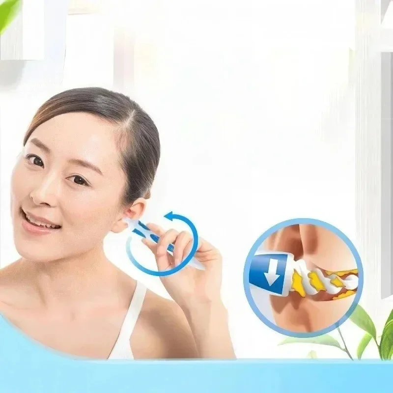 

Soft Silicone Ear Wax Cleaner 360 Rotating Head Portable Ear Cleaning Tool for Adults Kids Safe Hygienic Earwax Remover Ear Clea