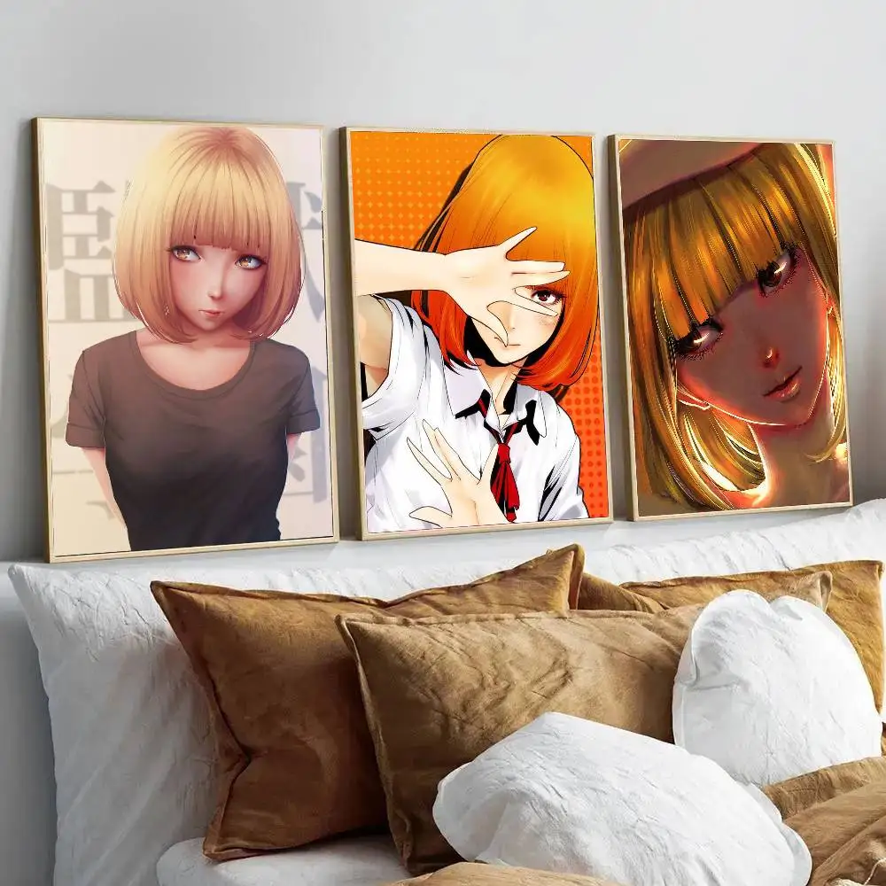 Midorikawa Hana Anime P-Prison School Posters Living Room Bar Cafe Quality Canvas Vintage Style Comics Painting Art Home Wall