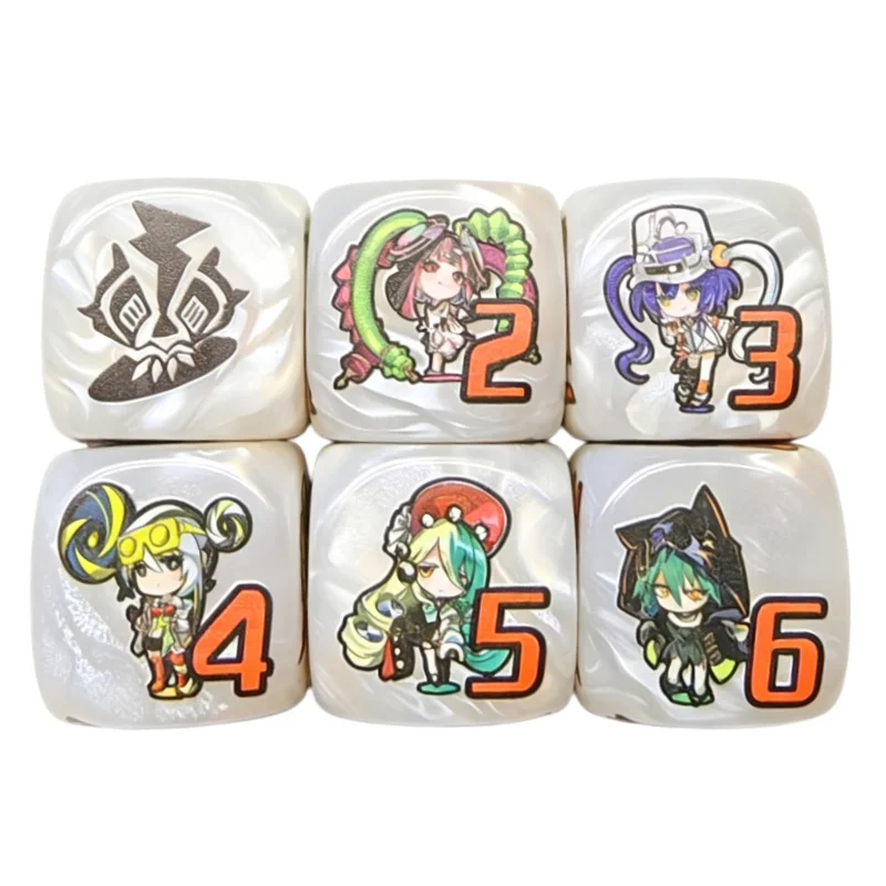 Yu-Gi-Oh! Q Version Lovely Labrynth of The Silver Castle Multi-sided Dice YGO 20mm Damage Indicator Token Counter Game Dice Toy view 6