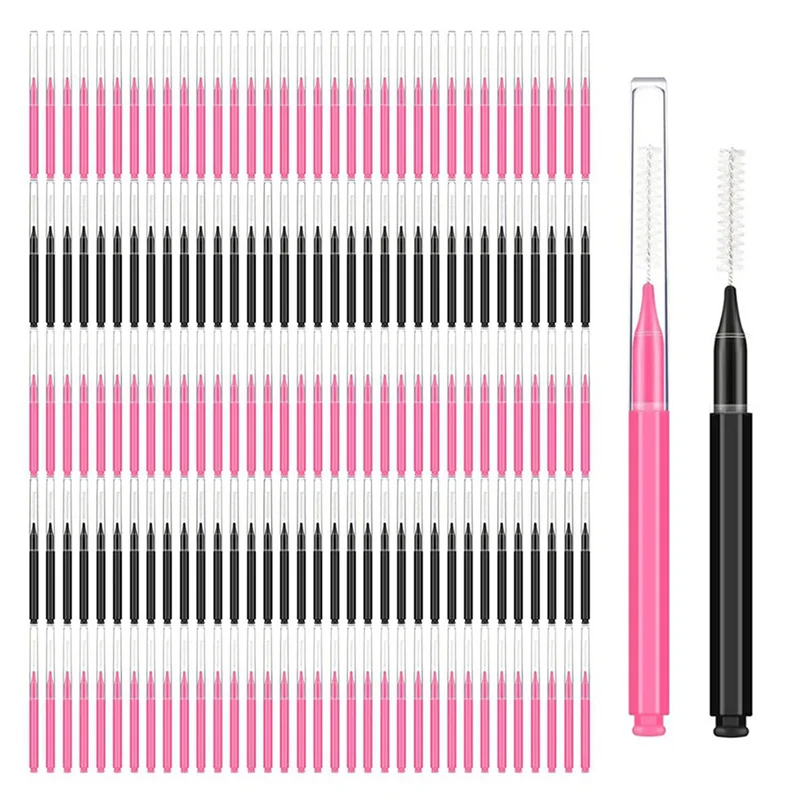 ABLN-300 Pieces Mini Eyebrow Brush With Cap Brow Lamination Brush Eyebrow Spoolie Brush Comb Eyebrow Lash Lift Tools Lash view 5