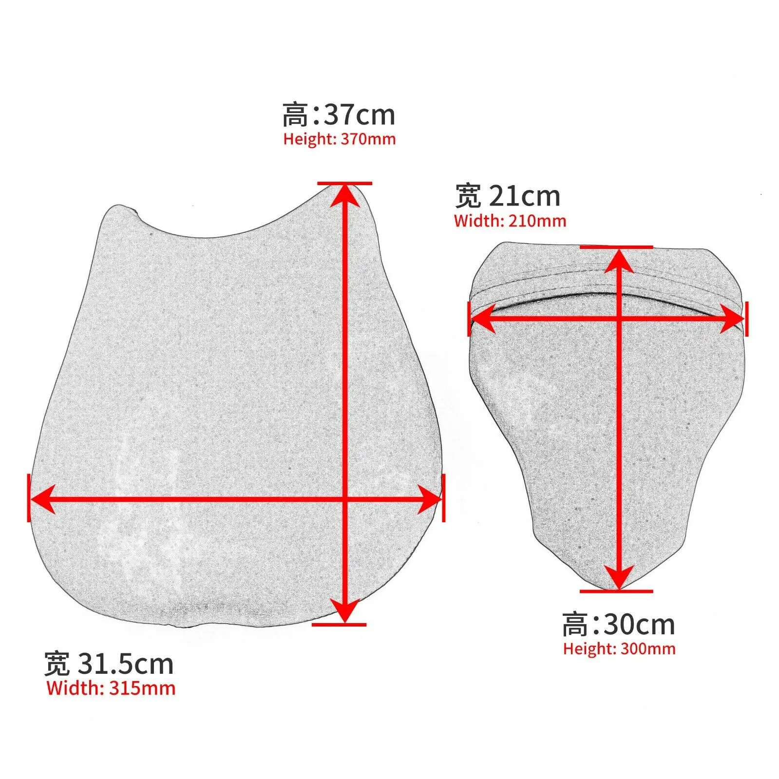 Asiento de pasajero delantero y trasero, cojín de pasajero, apto para DUCATI 1098, 1198, 848